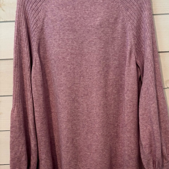 Anthropologie Lavender  Cowl Neck Sweater with Ribbed Texture in size XL - Picture 11 of 11